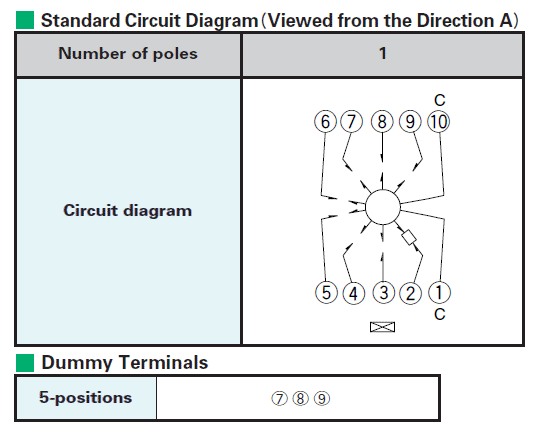 thumbnail image 2 of ALPS SRRN 3P4T Rotary Switch – 2 Layer, 4-Position Audio Selector For DIY Amps 2 of 4