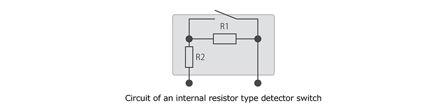 Circuit of an internal resistor type detector switch 