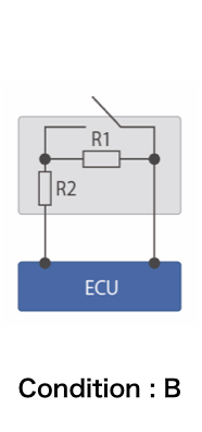 Internal resistor type detector switch
