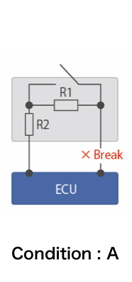 Internal resistor type detector switch