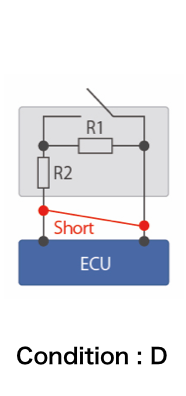Internal resistor type detector switch